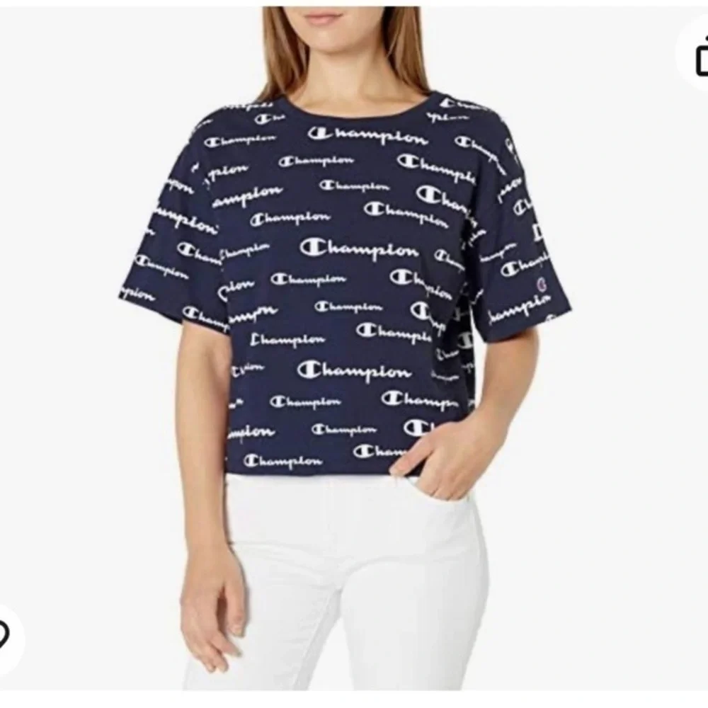 Champions Navy Logo Crop Top - Picture 10 of 13